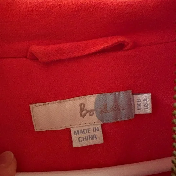 Boden Orange Toggle Coat - Picture 3 of 4